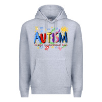 Heather Grey autism accept understand love Premium Hoodie - Artiststas