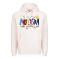 Pale Pink autism accept understand love Premium Hoodie - Artiststas