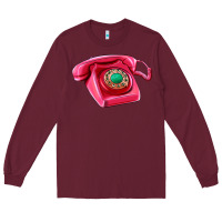 Burgundy pink telephone Long Sleeve Tee - AdoDesignShop