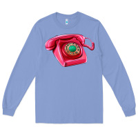 Colony Blue pink telephone Long Sleeve Tee - AdoDesignShop