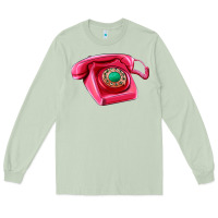 Matcha pink telephone Long Sleeve Tee - AdoDesignShop