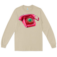 Mushroom pink telephone Long Sleeve Tee - AdoDesignShop