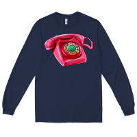 Navy pink telephone Long Sleeve Tee - AdoDesignShop