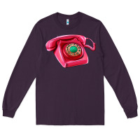 Plum pink telephone Long Sleeve Tee - AdoDesignShop