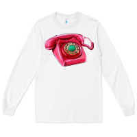 White pink telephone Long Sleeve Tee - AdoDesignShop