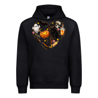 Black Halloween Heart Urban Hoodie - texasbilliewilder