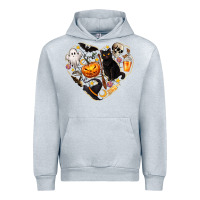 Heather Grey Halloween Heart Urban Hoodie - texasbilliewilder