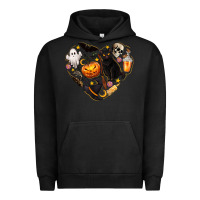 Pigment Black Halloween Heart Urban Hoodie - texasbilliewilder