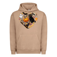 Pigment Burro Halloween Heart Urban Hoodie - texasbilliewilder
