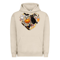 Pigment French Oak Halloween Heart Urban Hoodie - texasbilliewilder
