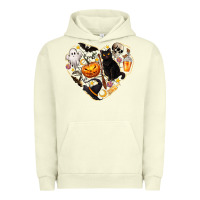 Pigment Pistachio Halloween Heart Urban Hoodie - texasbilliewilder