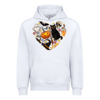 White Halloween Heart Urban Hoodie - texasbilliewilder