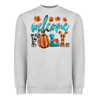 Heather Grey welcome fall Heavyweight Sweatshirt - HRA Design Shop