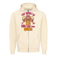 Sandshell the queen is 32 long live the queen kopya Zipper Hoodie - Jasminsmagicworld