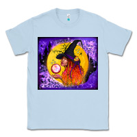 Dusty Blue witch with crystal ball tumbler Classic Tee - BundleAndBundleShop