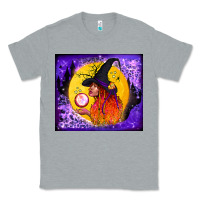 Heather Grey witch with crystal ball tumbler Classic Tee - BundleAndBundleShop