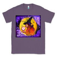 Lavender witch with crystal ball tumbler Classic Tee - BundleAndBundleShop
