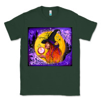 Sports Green witch with crystal ball tumbler Classic Tee - BundleAndBundleShop
