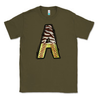 Army Green softball alphabet a Classic Tee - CowhideDigitalArt