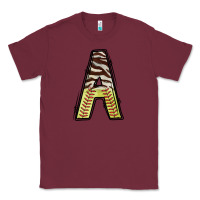 Burgundy softball alphabet a Classic Tee - CowhideDigitalArt