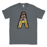 Charcoal Heather softball alphabet a Classic Tee - CowhideDigitalArt