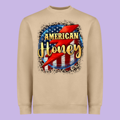 American Honey 4th Of July Heavyweight Sweatshirt Designed By Cowgirlartshop