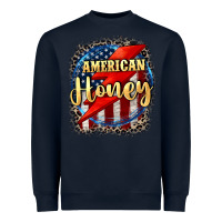 Navy American honey 4th of july Heavyweight Sweatshirt - CowGirlArtShop