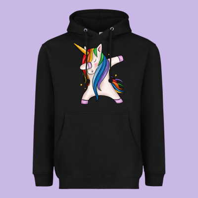 Dabbing Unicorn Heavyweight Hoodie Designed By Maliassmallbusiness