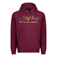 Burgundy firefighter chief Premium Hoodie - Artiststas