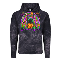 Cloud Black Trick or Treat Halloween Rainbow Vintage Hoodie - texasbilliewilder