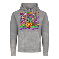 Cloud Rock Trick or Treat Halloween Rainbow Vintage Hoodie - texasbilliewilder
