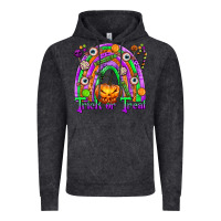 Vintage Black Trick or Treat Halloween Rainbow Vintage Hoodie - texasbilliewilder