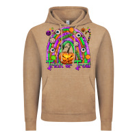 Vintage Coffee Trick or Treat Halloween Rainbow Vintage Hoodie - texasbilliewilder