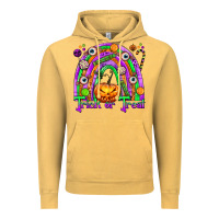 Vintage Mustard Trick or Treat Halloween Rainbow Vintage Hoodie - texasbilliewilder