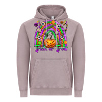 Vintage Zinc Trick or Treat Halloween Rainbow Vintage Hoodie - texasbilliewilder