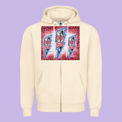 Western Mama Zipper Hoodie Designed By Barkaloodesign