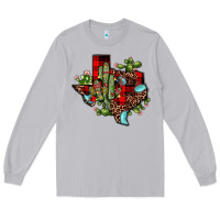 Moon Dust cactus christmas texas map Long Sleeve Tee - JahusDesignShop