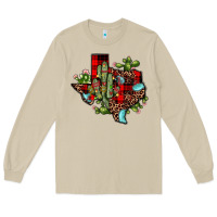 Mushroom cactus christmas texas map Long Sleeve Tee - JahusDesignShop