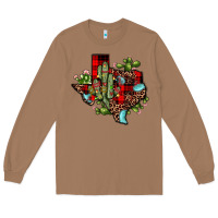 Toasted Coconut cactus christmas texas map Long Sleeve Tee - JahusDesignShop