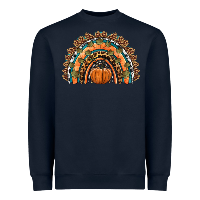 Fall Pumpkin Rainbow Heavyweight Sweatshirt by HRA Design Shop | Teevron