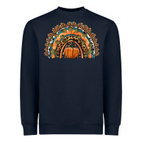Navy fall pumpkin rainbow Heavyweight Sweatshirt - HRA Design Shop