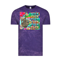 Cloud Purple fuck everything skeletons Vintage Tee - AdoDesignShop