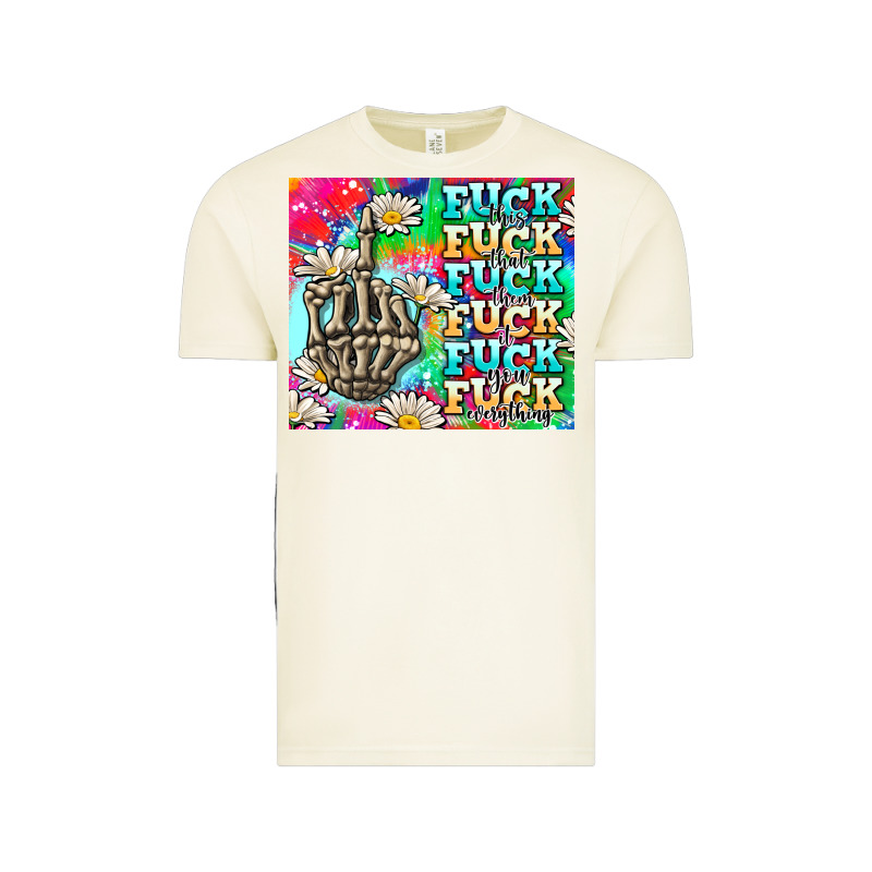 Fuck Everything Skeletons Vintage Tee by AdoDesignShop | Teevron