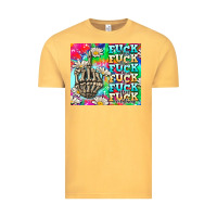 Vintage Mustard fuck everything skeletons Vintage Tee - AdoDesignShop