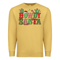 Antique Gold howdy santa Premium Sweatshirt - MaliasSmallBusiness