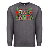 Charcoal Heather howdy santa Premium Sweatshirt - MaliasSmallBusiness