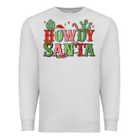 Dove Grey howdy santa Premium Sweatshirt - MaliasSmallBusiness