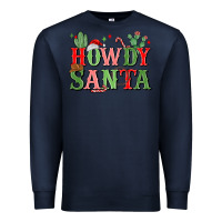 Navy howdy santa Premium Sweatshirt - MaliasSmallBusiness