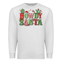 Oatmeal Heather howdy santa Premium Sweatshirt - MaliasSmallBusiness