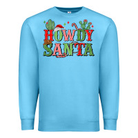 Ocean Blue howdy santa Premium Sweatshirt - MaliasSmallBusiness